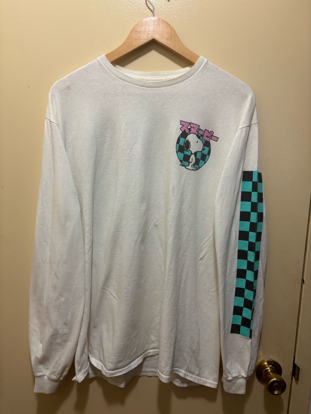 Snoopy long sleeve shirt Size L